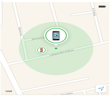 Spotted 2 iPhone location on Map