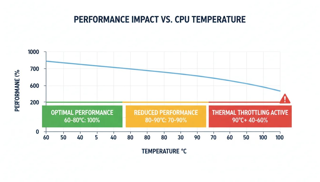 cpu temperature ranges idle gaming workload thermal throttling performance impact