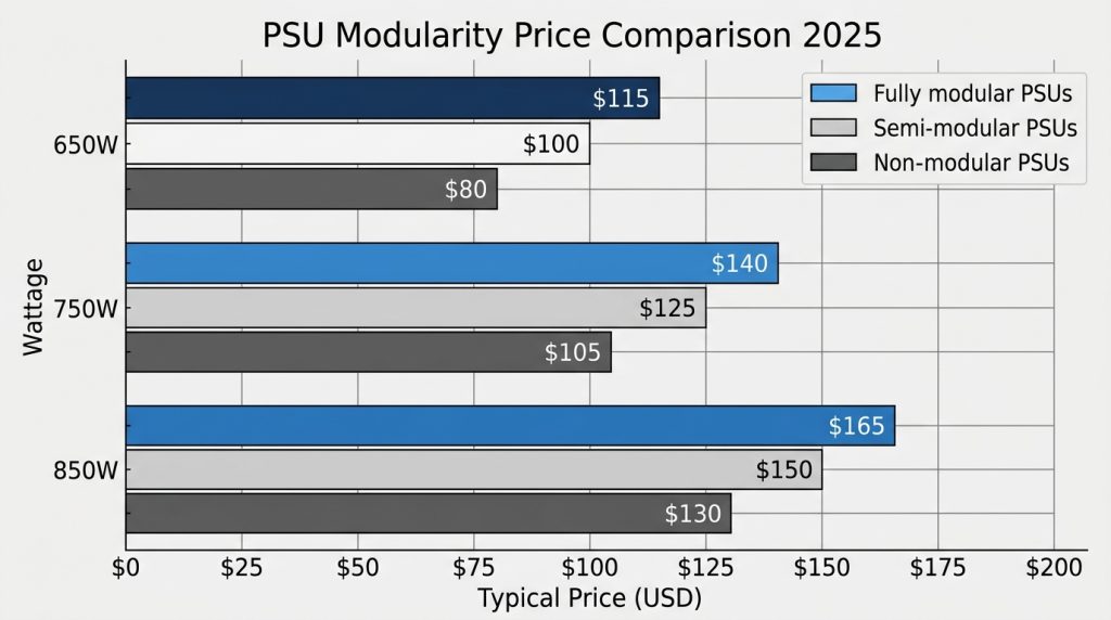 modular semi-modular non-modular PSU price cost comparison chart