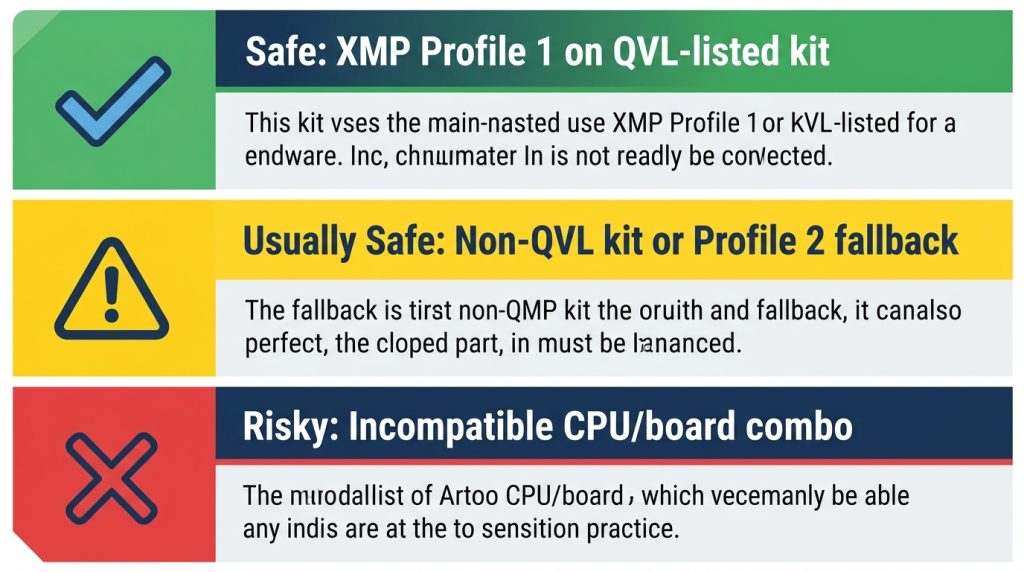 XMP safety reference guide green yellow red risk levels
