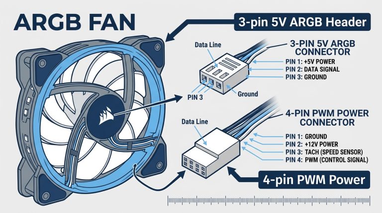 ARGB fan 3-pin 5V connector cable motherboard header